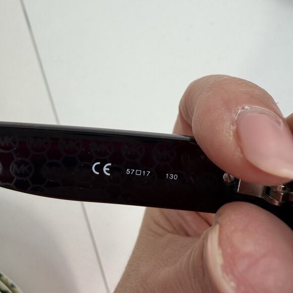 Michael Kors Women’s Sunglasses FRAMES ONLY Brown Gold Logo Cateye Shape - Picture 13 of 13